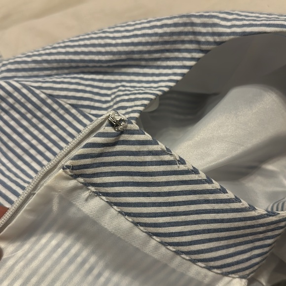 Blue & White Seersucker Dress - Picture 8 of 8